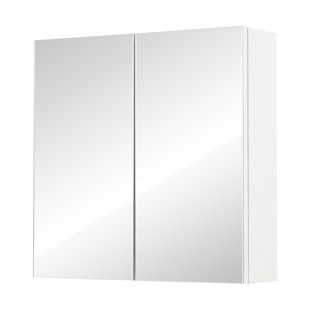 EBERN DESIGNS Casmer 450mm W 450mm H Surface Frameless Medicine Cabinet Mirror 1 Fixed