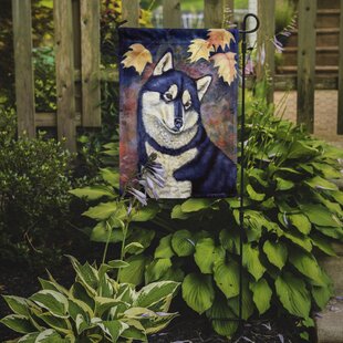 CAROLINE'S TREASURES Fall Leaves Siberian Husky 2-Sided Garden Flag