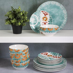 SPICE BY TIA MOWRY Savory 18 Piece Dinnerware Set, Service for 6