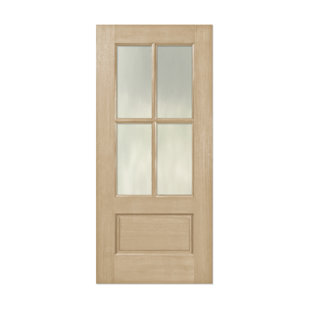 KNOCKETY Unfinished Wood Mahogany Slab Front Entry Doors