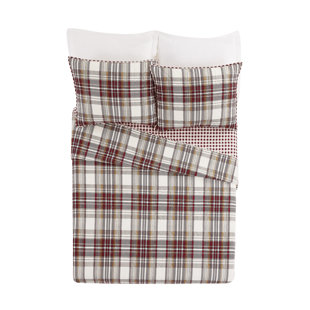 LAUREL AND MAYFAIR Laurel & Mayfair Cotton Twill Plaid Quilt Set