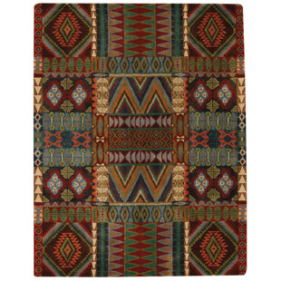 CAPEL RUGS Big Horn Southwestern Handmade Tufted Wool Red/Brown/Green Area Rug