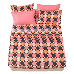 AMERICANHOMECOLLECTION Microfiber Polka Dots Sheet Set