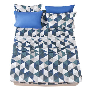 AMERICANHOMECOLLECTION Microfiber Geometric Sheet Set
