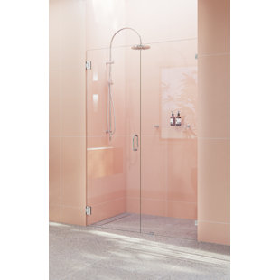 GLASS WAREHOUSE Illume 50 in. x 78 in. Fully Frameless Wall Hinge Shower Door