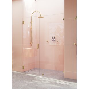 GLASS WAREHOUSE Illume 57.5 in. x 78 in. Fully Frameless Wall Hinge Shower Door