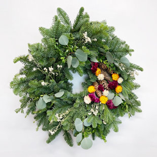 DRIED FLOWERS AND WREATHS LLC Handcrafted Wreath