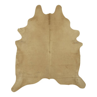 TROPHY ROOM STUFF Handmade Cowhide Tan Rug