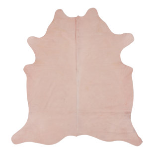 TROPHY ROOM STUFF Handmade Cowhide Blush Rug