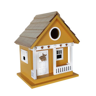 HOME BAZAAR Birds of a Feather Bumble Bee 8.25 X 6.75 X 5.25 Birdhouse