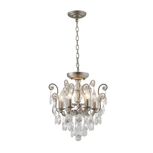 ROSDORF PARK Cravey 6-Light Chandelier With Clear Crystals