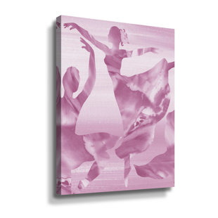 GEMMA VIOLET Dance Watercolor Ballerinas Silhouette Ballet Collection by Irina Sztukowski - Painting on Canvas