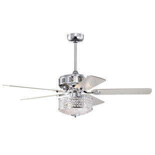 WAREHOUSE OF TIFFANY 20.47'' Ceiling Fan with Light Kit