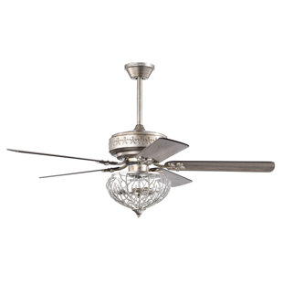 WAREHOUSE OF TIFFANY 20.47'' Ceiling Fan with Light Kit