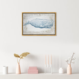 ROSECLIFF HEIGHTS " Nautical And Coastal Blue Whale, Coastal Blue " by Oliver Gal
