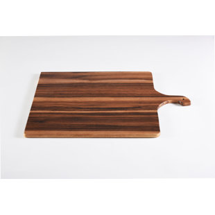 Kalmar Home Acacia Wood Square Board With Handle - 16"