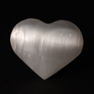 ASTRO GALLERY OF GEMS Clear Selenite Crystal Heart