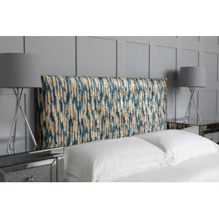 FOUNDSTONE Upholstered Headboard, Paint Drip Marble Velvet Designer Fabric Belle