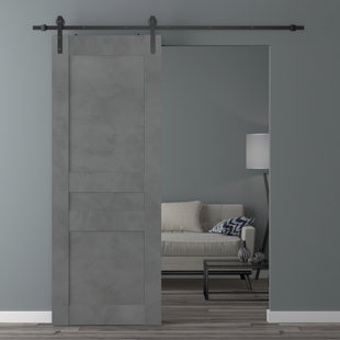 BELLDINNI Avon 2R Solid Manufactured Wood Paneled Prefinished Barn Door with Installation Hardware Kit