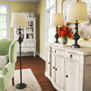 CANORA GREY Rhonin Metal Table Lamp (Set of 3)