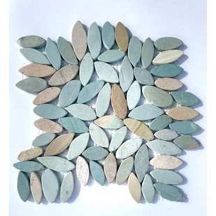 FUSTONE Flower Petal Sea Natural Pebbles Mosaic Color Spring 12"x12" Intl Floor and Wall Tile