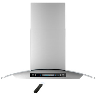 Hisohu 30 Inches 780 Cubic Feet Per Minute CFM Ducted Wall Mount Range Hood in ‎Stainless Steel with Mesh Filter and Light Included