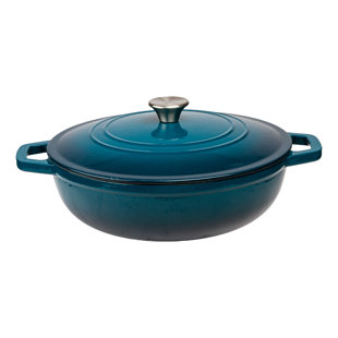 Lexi Home 5 qt. Enameled Cast Iron Round Braiser