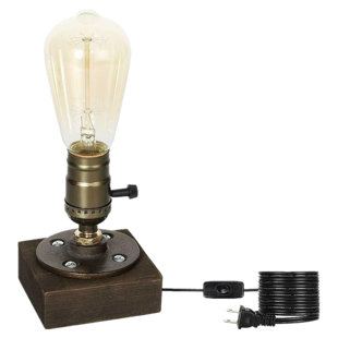 CELLPAK Retro Steampunk Desk Table Lamp Countertop Light for Office Home Brass