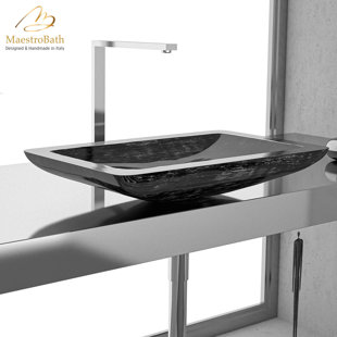 Maestro Bath Nek 12.6'' Metal Rectangular Bathroom Sink