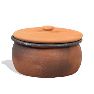 Hakan 2 qt. Terracotta Stock Pot with Lid (Set of 8)