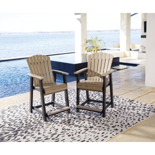 BENJARA Fairen Trail 24.25" Patio Bar Stool (Set of 2)