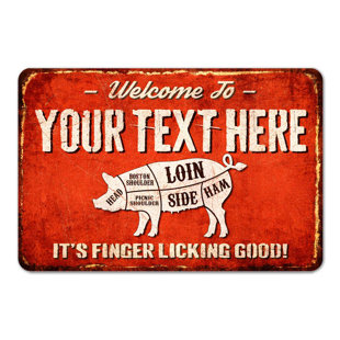CHICO CREEK SIGNS Personalized Smoke House Sign Outdoor Décor