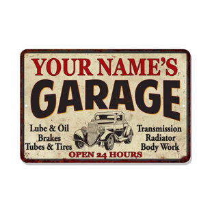 CHICO CREEK SIGNS Personalized Garage Sign Wall Décor