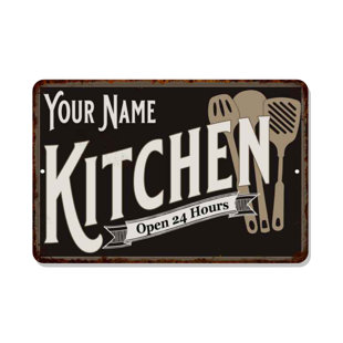 CHICO CREEK SIGNS Personalized Kitchen Sign Wall Décor