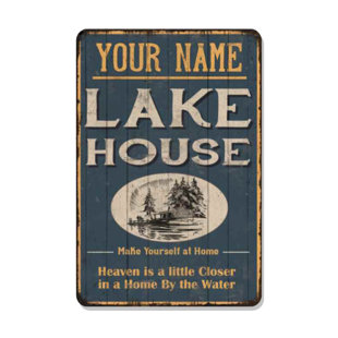 CHICO CREEK SIGNS Personalized Lake House Sign Family Name Decorative Sign