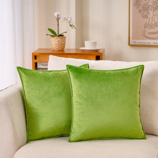 WARISI Velvet Reversible Throw Pillow (Set of 2)