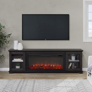 Benjamin 81" Landscape TV Stand with Electric Fireplace by Real Flame