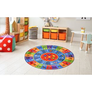 ZOOMIE KIDS ABC Alphabet Numbers Educational Learning Game Play Kids Circle Time Rug Carpet Classroom Playroom