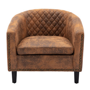 WILLISTON FORGE Admir Tufted Barrel Chair