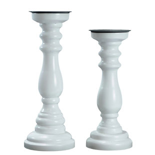 AMERICAN MERCANTILE 13.5'' H Wood Tabletop Candlestick