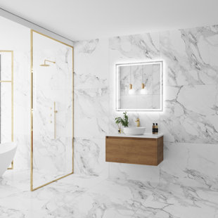 COZY IN PARIS 36'' Wall Mounted Single Bathroom Vanity with Quartz Vanity Top