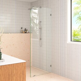 GLASS WAREHOUSE Solaris 36 in. x 78 in. Fully Frameless Radius Single Fixed Shower Panel