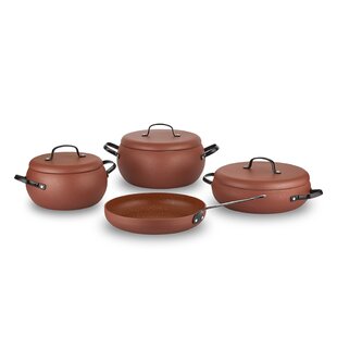 KORKMAZ 7 - Piece Non-Stick Stainless Steel Cookware Set