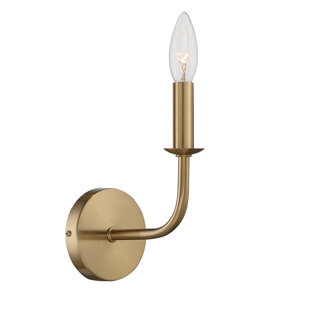EVERLY QUINN Skilee Steel Candle Wall Light