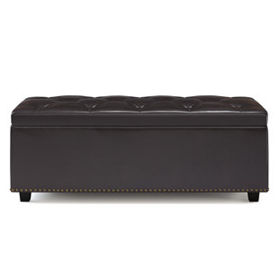 SIMPLI HOME Hamilton LiftTop Rectangular Storage Ottoman