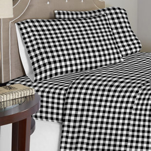 POINTEHAVEN Milton Flannel Plaid Sheet Set