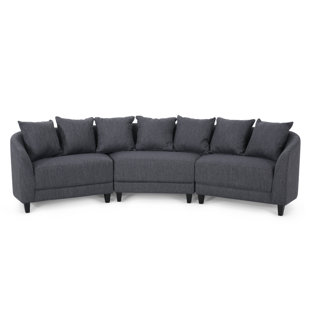 NFUSION Suedell 92.5" Wide Symmetrical Modular Corner Sectional