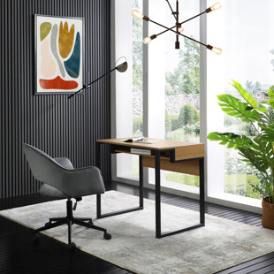 LOFT LYFE Writing Desk with Front and Back Open Storage