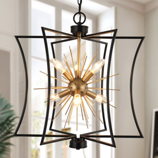 EVERLY QUINN Jankidas 6 - Light Sputnik Geometric Chandelier