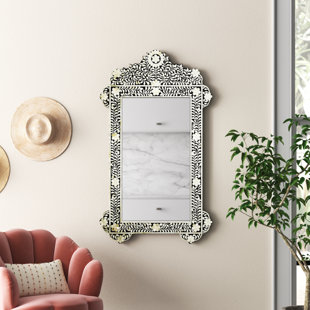 MISTANA™ TEEN Raul Bone Inlay Vertical Wall Mirror